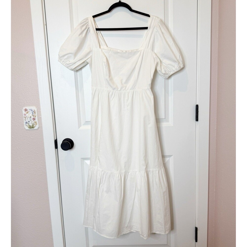 Astr The Label Womens White Milkmaid Maxi Dress Size M Coquette Cottagecore Soft